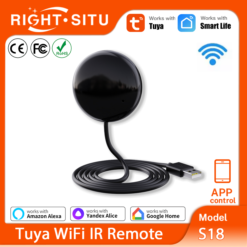 Smart Home Automation Kit - Tuya WiFi IRリモコン スマートホームオートメーション用リモコン ユニバーサル赤外線デバイス Alexa、Google