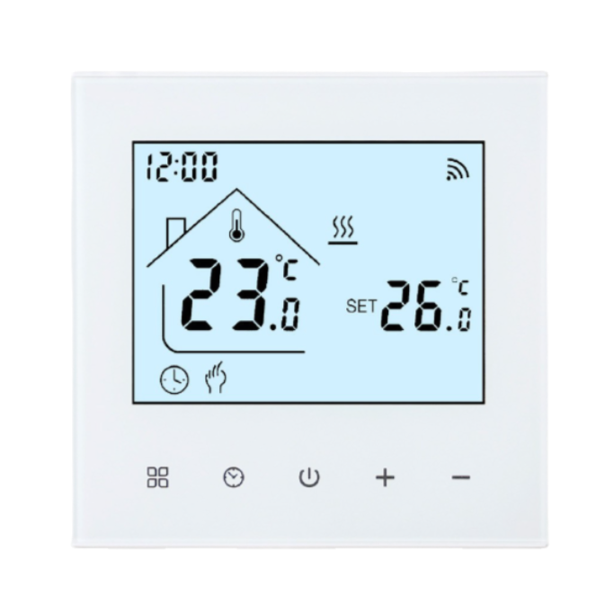 Wifi Thermostat - Tuyaアプリ対応、音声操作可能なWi-Fiプログラマブルサーモスタット。暖房、ガスボイラー、給湯、床暖房の温度調節に。