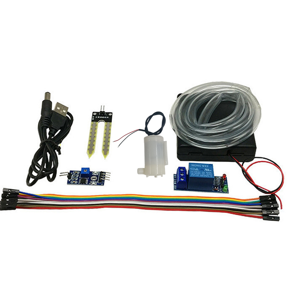Sensor Kit Arduino - 自動灌漑ガーデンキット土壌水分センサー自動灌漑モジュールDIYキットミニウォーターポンプ50cmホースArduino用
