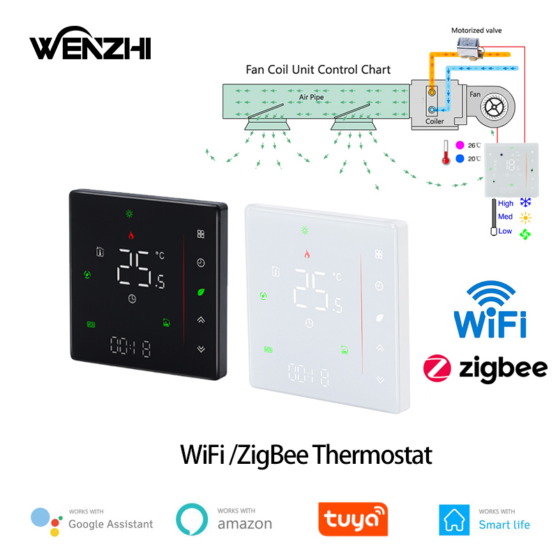 Zigbee-エアコンサーモスタット,家庭用冷却ファン,暖房 - Wifi Thermostat のレビューと価格
