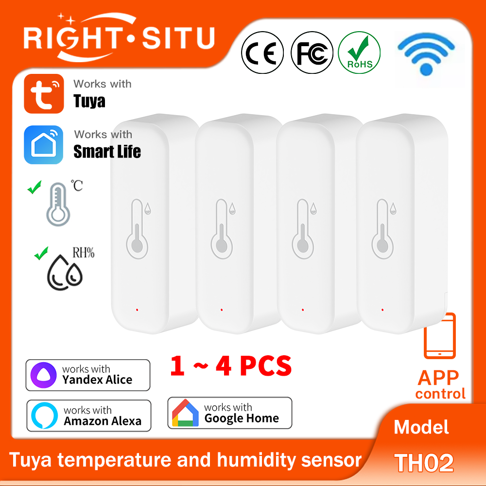 1~4 個 Tuya WiFi 温度湿度センサー APP ス - Smart Home Automation Kit のレビューと価格