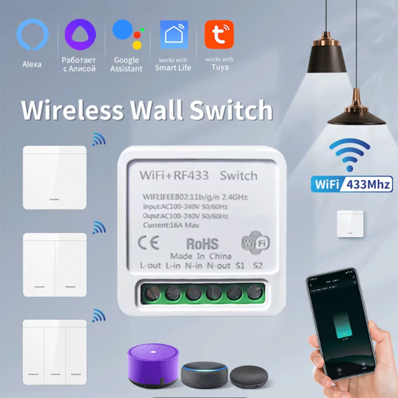 Tuya WiFiスマートライトスイッチ スマートホーム ワ - Smart Light Switch Wifi のレビューと価格