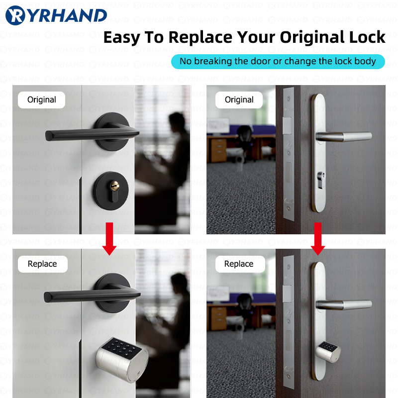 スマートユーロ円筒ドアロック ttlock アプリキーレスセ - Smart Door Lock Wifi のレビューと価格