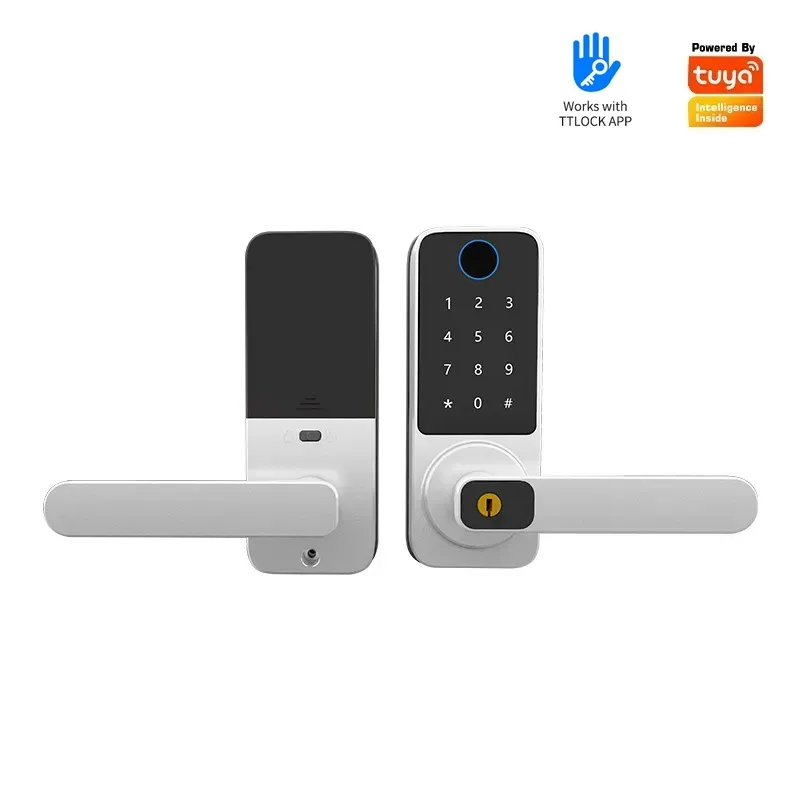 単一言語対応のパスワード式指紋認証ロック。木製ドア用。防犯機 - Smart Door Lock Wifi のレビューと価格