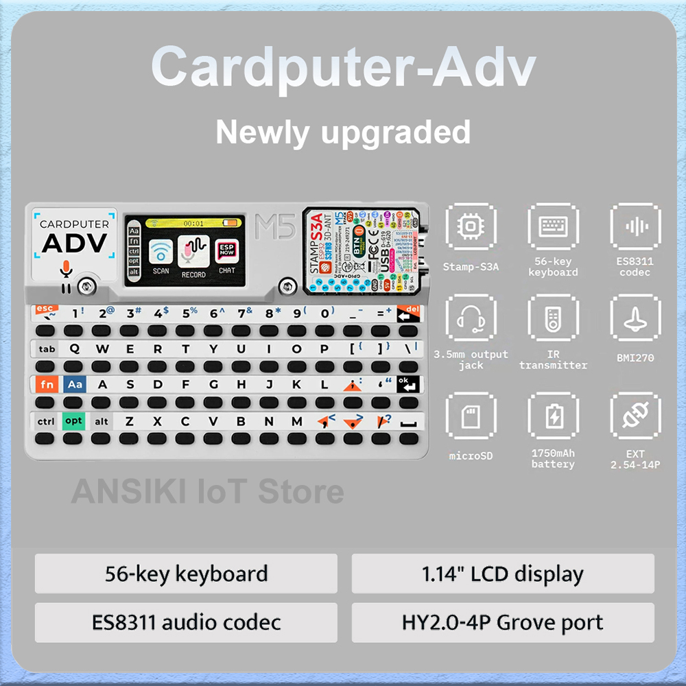 M5Stack Cardputer-Adv プログラマブルカ - Electronics Project Kit のレビューと価格