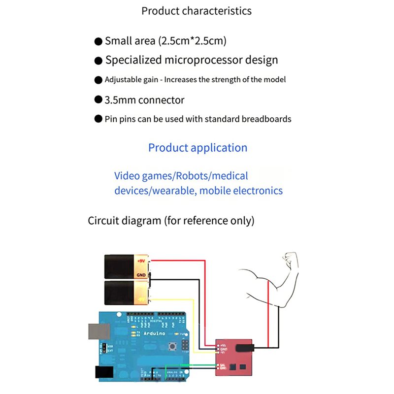 B50B-3X 筋電センサーモジュール EMG 信号収集 A - Sensor Kit Arduino のレビューと価格